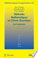Méthodes mathématiques en chimie quantique : une introduction
