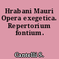 Hrabani Mauri Opera exegetica. Repertorium fontium.