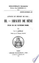 Autour du décret de 1210 : III : Amaury de Bène : étude sur son panthéisme formel