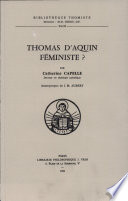 Thomas d'Aquin féministe ?