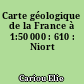 Carte géologique de la France à 1:50 000 : 610 : Niort