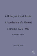 Foundations of a planned economy, 1926-1929. Volume 1. Part 2
