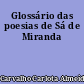Glossário das poesias de Sá de Miranda