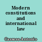 Modern constitutions and international law