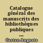 Catalogue général des manuscrits des bibliothèques publiques de France : Départements : XXXIII : Besançon : Tome II : Volume 1