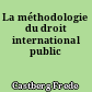 La méthodologie du droit international public