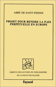 Projet pour rendre la paix perpétuelle en Europe