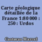Carte géologique détaillée de la France 1:80 000 : 250 : Urdos