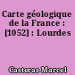 Carte géologique de la France : [1052] : Lourdes