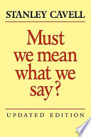 Must we mean what we say? : a book of essays
