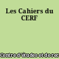Les Cahiers du CERF