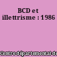 BCD et illettrisme : 1986