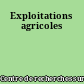 Exploitations agricoles