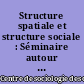 Structure spatiale et structure sociale : Séminaire autour de J. Rémy, Ande (Eure), 23-24 avril 1974