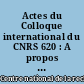 Actes du Colloque international du CNRS 620 : A propos d'un cinquantenaire : Mari, bilan et perspectives, Strasbourg, 29, 30 juin, 1er juillet 1983