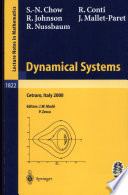 Dynamical systems : lectures given at the C.I.M.E. summer school held in Cetraro, Italy, June 19-26, 2000