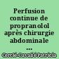 Perfusion continue de propranolol après chirurgie abdominale chez le coronarien