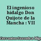 El ingenioso hidalgo Don Quijote de la Mancha : VII