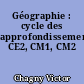 Géographie : cycle des approfondissements CE2, CM1, CM2