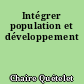 Intégrer population et développement