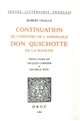 Continuation de l'histoire de l'admirable Don Quichotte de La Manche
