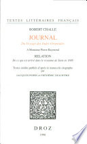 Journal du voyage des Indes Orientales : à Monsieur Pierre Raymond,... : Relation de ce qui est arrivé dans le royaume de Siam en 1688