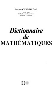 Dictionnaire de mathematiques