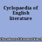 Cyclopaedia of English literature