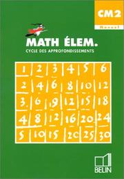 Math élem, CM2 : cycle des approfondissements