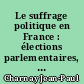Le suffrage politique en France : élections parlementaires, élection présidentielle, référendums