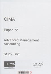 CIMA : Paper P2 : Advanced management accounting : Study text