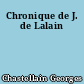 Chronique de J. de Lalain