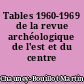 Tables 1960-1969 de la revue archéologique de l'est et du centre est