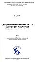 L' information précontractuelle en droit des assurances : étude de droit comparé français et chinois
