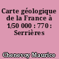Carte géologique de la France à 1/50 000 : 770 : Serrières