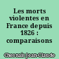 Les morts violentes en France depuis 1826 : comparaisons internationales