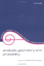 Analysis, geometry, and probability : proceedings of the first Chilean Symposium on Mathematics