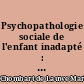 Psychopathologie sociale de l'enfant inadapté : essai de sélection des variables du milieu et de l'hérédité dans l'étude des troubles du comportement