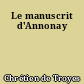 Le manuscrit d'Annonay