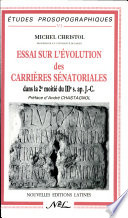 Essai sur l'évolution des carrières sénatoriales dans la seconde moitié du IIIe siècle ap. J.-C.