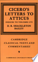 Cicero's letters to Atticus : Volume VII : Indices to volumes I-VI