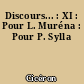 Discours... : XI : Pour L. Muréna : Pour P. Sylla