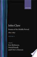 Poems of the middle period, 1822-1837 : Volume V : Northborough poems