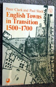English towns in transition, 1500-1700
