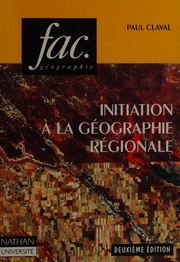 Initiation à la géographie régionale