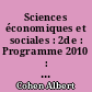 Sciences économiques et sociales : 2de : Programme 2010 : livre du professeur