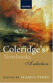 Coleridge's notebooks : a selection