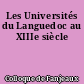 Les Universités du Languedoc au XIIIe siècle