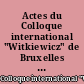 Actes du Colloque international "Witkiewicz" de Bruxelles : novembre 1981