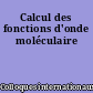 Calcul des fonctions d'onde moléculaire
